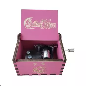 1 шт. Розовая музыкальная шкатулка деревянная антикварная резная ручная работа классическая музыкальная тема для дня рождения рождественские подарки семейное украшение розовый