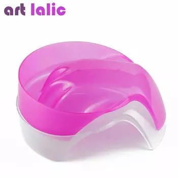 1 шт. розовая прозрачная чаша для мытья рук для мытья ногтей, миска для замачивания, чаша для ухода за маникюром в салоне