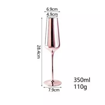 1 шт., розовое золото, персиковое сердце, бокал для красного вина, розовый бокал для мусса, европейский стиль, бокалы для шампанского, ионное полное покрытие, хрустальный стеклянный бокал Whiskey glass
