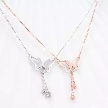 1 шт. розовое золото серебряный цвет кристалл бабочка кулон колье колье для женщин хорошее качество короткие ювелирные изделия лучшие продажи золотой
