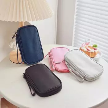 1 шт., розовый/серый/черный/темно-синий дорожный портативный цифровой продукт сумка для хранения USB-кабеля для передачи данных органайзер для гарнитуры зарядное устройство сумка-шкатулка 19*11*3.5cm
