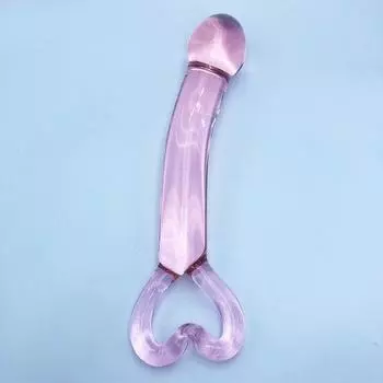 1 шт. Розовый стеклянный хрустальный массажер