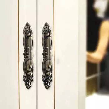 1 шт. Ручка для ящика кухонного шкафа, красная/зеленая бронзовая, ручка для обуви, старомодная ручка для мебели в европейском стиле