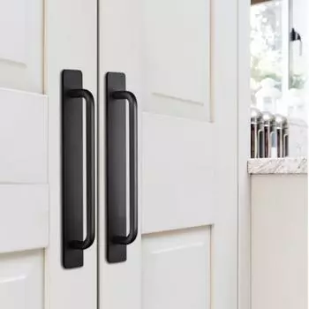 1 шт. ручка из алюминиевого сплава для поверхностного монтажа без отверстий, самоклеящиеся ручки для ящиков шкафов, самоклеящиеся дверные ручки из нержавеющей стали чёрный