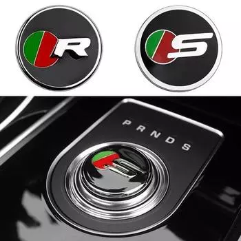 1 шт., ручка переключения передач автомобиля, украшение интерьера, эмблема, наклейка для F-PACE XE XF XJ XEL XFL, Стайлинг автомобиля, модификация, наклейка S