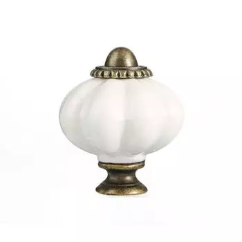 1 шт. Ручка-тыква для шкафа с одним отверстием, ручки для дверей ящиков, фурнитура для мебели для гардероба, пасторальные европейские керамические ручки из цинкового сплава