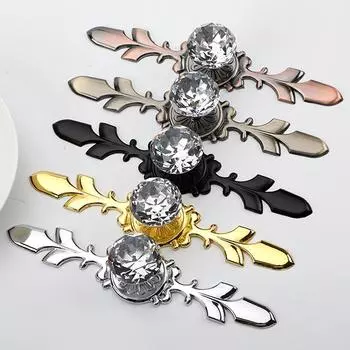 1 шт. Ручки для дверцы шкафа, роскошные ручки для шкафа, ручки для дверцы шкафа, мебельная ручка, стеклянная ромбовидная ручка с кристаллами