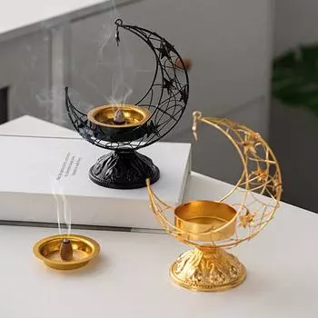 1 шт. ручная курильница для благовоний Ближний Восток арабская лунная курильница для благовоний Ближний Восток металл современный стиль креативный домашний декор