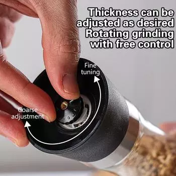 1 шт. ручная мельница для соли и перца, банка для приправ, нержавеющая сталь, мельница для специй, солонка, кухонные мельницы, аксессуары 180ML