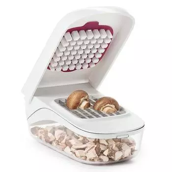 1 шт. ручная овощерезка для фруктов, измельчитель, пресс для резки лука, овощерезка, резак для фруктов, сыра, лезвие для нарезки кубиками, кухонный инструмент белый