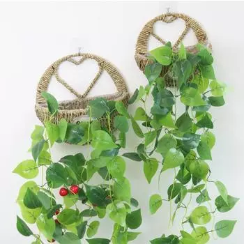 1 шт. ручная работа Bohemia Home Furnishing прочное хранение и организация модная плетеная из лозы цветочная корзина настенная подвесная A