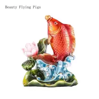 1 шт., ручная работа, китайский стиль, кои, фэн-шуй, украшение для офиса, дома, гостиной, входа, винного шкафа