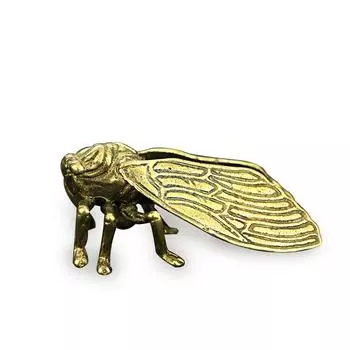 1 шт., ручная работа, креативная коллекция цикад из чистой латуни, изысканные статуэтки и миниатюры, украшения, домашний декор, новинка