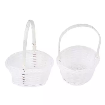 1 шт., ручная работа, мини-пластиковая плетеная корзина для хранения ткани, ротанговая сумка для чая и пикника Round