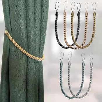 1 шт., ручная работа, плетение, подхват для штор, держатель для штор, пряжка, веревка, декоративные аксессуары для дома, подхваты для штор синий