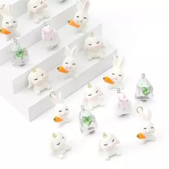 1 шт., ручная работа, полимерный кролик, морковь, подвеска, украшение для ожерелья, сделай сам, аксессуары для изготовления ювелирных изделий