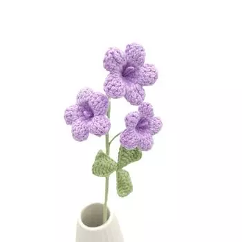 1 шт. ручная вязка новогодний подарок тканое украшение для дома цветок оксалиса своими руками искусственный цветок День святого Валентина букет ручной работы