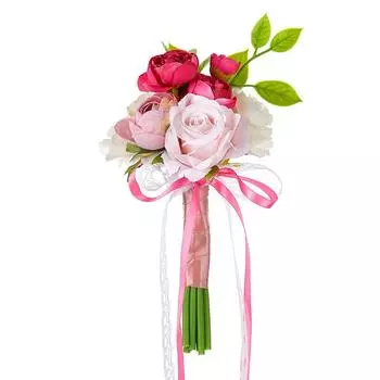 1 шт. ручной работы букет свадебный детский подарок на день рождения передовые ощущения мини ручной цветок новый узор искусственный цветок светло-розовый
