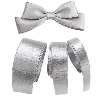1 шт. ручные аксессуары для волос своими руками серебряная лента тканевая лента металлик серебристый 15MM