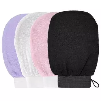 1 шт. Рукавица для глубокого пилинга - 100% вискозное волокно, перчатка для очищения кожи и удаления омертвевших клеток и грязи фиолетовый