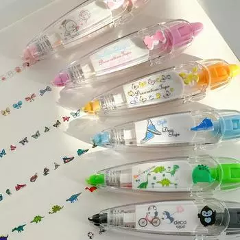 1 шт рулонная декоративная лента 6 мм * 4 м кружевной цветок мультяшный узор коррекция маскировочные наклейки