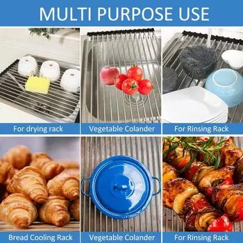 1 шт. рулонная сушилка для посуды над раковиной кухонная рулонная сушилка для посуды портативная сушилка для посуды складная сушилка для посуды