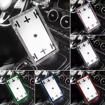 1 шт., русская рамка номерного знака автомобиля, блестящая хрустальная рамка номерного знака, авто рамка, автомобильные аксессуары для интерьера для женщин