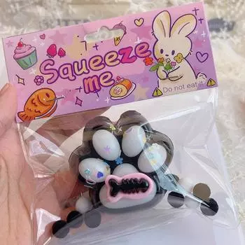 1 шт., рыбья кость, черная кошачья лапка, сжимающая опора, Tpr, сенсорные игрушки, силиконовая щипковая антистрессовая игрушка для снятия стресса с ног, подарок для детей и взрослых