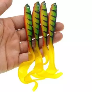 1 шт. рыболовная приманка 12 см 5,5 г Swimbait Shad T-Tail мягкая приманка искусственные силиконовые приманки для ловли окуня и щуки джиговые воблеры 1#