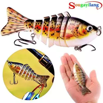 1 шт., рыболовная приманка, 3D глаза, воблер, приманка для плавания, искусственная приманка с крючком, карп, окунь, пресноводная рыбалка Pack of 1 коричневый