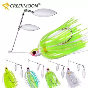 1 шт., рыболовные спиннербейты, 10 г-14 г, двойные ивовые лезвия, спиннеры для окуня, щуки, тигра, мускуса, металлические джиг-приманки 10g