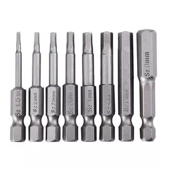1 шт. S2 легированная сталь 50 мм длинная отвертка Torx бита 1/4 шестигранная ручка T5-T40 набор сверл безопасности деревообрабатывающий инструмент 2mm
