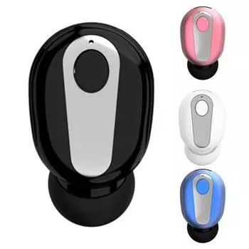 1 шт. S9 Mini Bluetooth-совместимые беспроводные спортивные стереонаушники-вкладыши с микрофоном чёрный