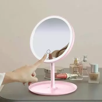 1 шт. съемное 1/3 режима зеркало для макияжа с подсветкой светодиодный дневной свет туалетный столик зеркало с подставкой для хранения с подсветкой USB перезаряжаемое