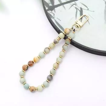 1 шт. Съемный брелок для ключей Hands-Free, ручная работа, привязной язычок, телефон, кулон, веревка против потери, натуральный необработанный камень