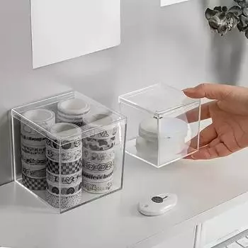 1 шт. с крышкой контейнер для хранения еды и конфет мини акриловая квадратная коробка прозрачная пластиковая коробка для хранения