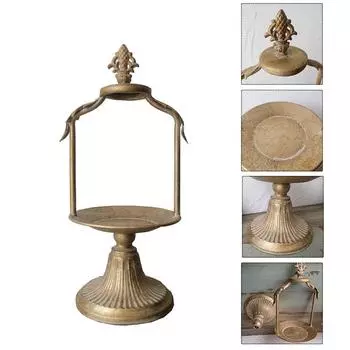 1 шт. с подносом для хранения, подставка для подсвечника для вечеринки, винтажный металлический подсвечник в церковном стиле, свадебный антикварный