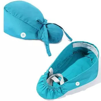 1 шт. с пуговицами однотонная шапочка медсестры с высоким хвостом регулируемая легко моется