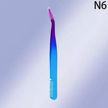 1 шт. с расческой из нержавеющей стали пинцет для ресниц принадлежности для наращивания ресниц промышленный прецизионный пинцет для бровей инструменты для макияжа