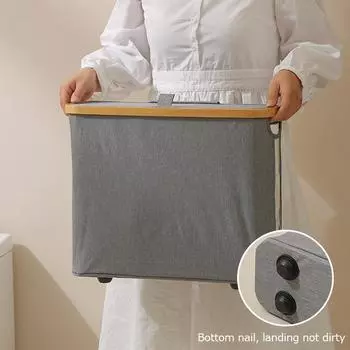 1 шт. с ручкой современный бамбуковый складной ящик для хранения универсальный держатель для салфеток домашняя организация полка корзины 3 цвета бежевый