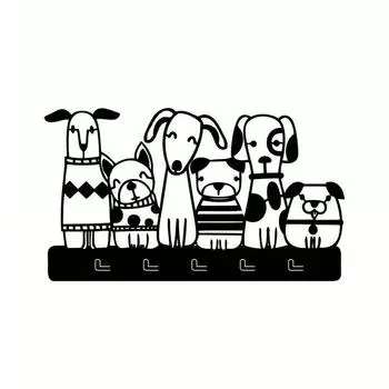 1 шт. с винтами, настенная подвесная стойка для собак, семейная вешалка для ключей, держатель для ключей, крючки, металлические креативные