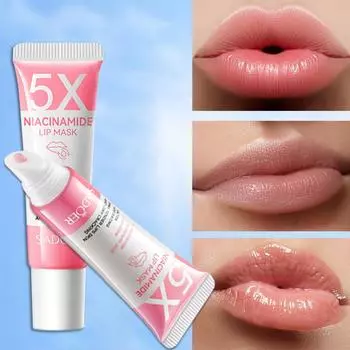 1 шт. SADOER Никотинамидная маска для губ бальзам для губ для женщин увлажняющий и питательный розовый нежный уход для губ 10 г
