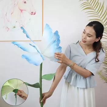 1 шт., садовая гигантская искусственная бабочка для вечеринки, полиэтиленовая пена, имитация бабочки, 3D DIY, свадебный декор 50cm зелёный