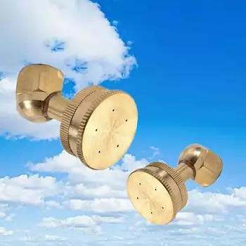 1 шт. садовая головка для полива, регулируемая, 5 отверстий, латунная насадка для распыления, M14, фитинг для шланга для полива в сельском хозяйстве 45 degree five holes