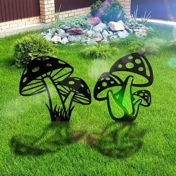 1 шт. Садовое украшение в виде гриба – большие металлические колышки с выемкой, декоративное украшение для стильного садового декора бежевый