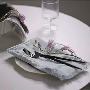 1 шт. салфетка мешковина рот ткань хлопок лен вечеринка праздничное украшение стол дорожка кросс-бордер оптовая продажа с фабрики 45*45cm белый