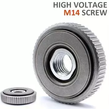 1 шт. Самоблокирующаяся нажимная пластина M14, резьбовая быстросъемная гайка, зажимное оборудование, аксессуар для электроинструмента, серебристый 1pc