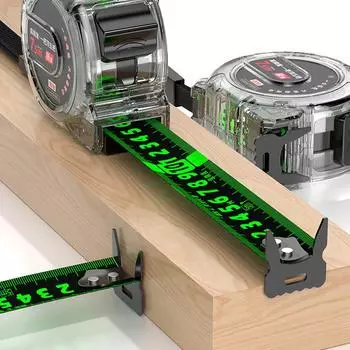 1 шт., самоблокирующаяся стальная лента, измерительный инструмент, высокоточная лазерная струйная кодовая линейка, измерительная линейка, флуоресцентная расширенная линейка 3mx19mm зелёный