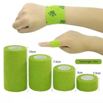1 шт. самоклеящаяся эластичная повязка для оказания первой помощи для суставов пальцев, коленная аптечка для домашних животных, спортивная лента, инструмент для первой помощи 2.5cm*4.6m