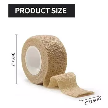 1 шт. Самоклеящаяся липкая повязка, эластичная нетканая самоклеящаяся лента - цвет кожи, спортивный эластичный бинт 25mmx2m